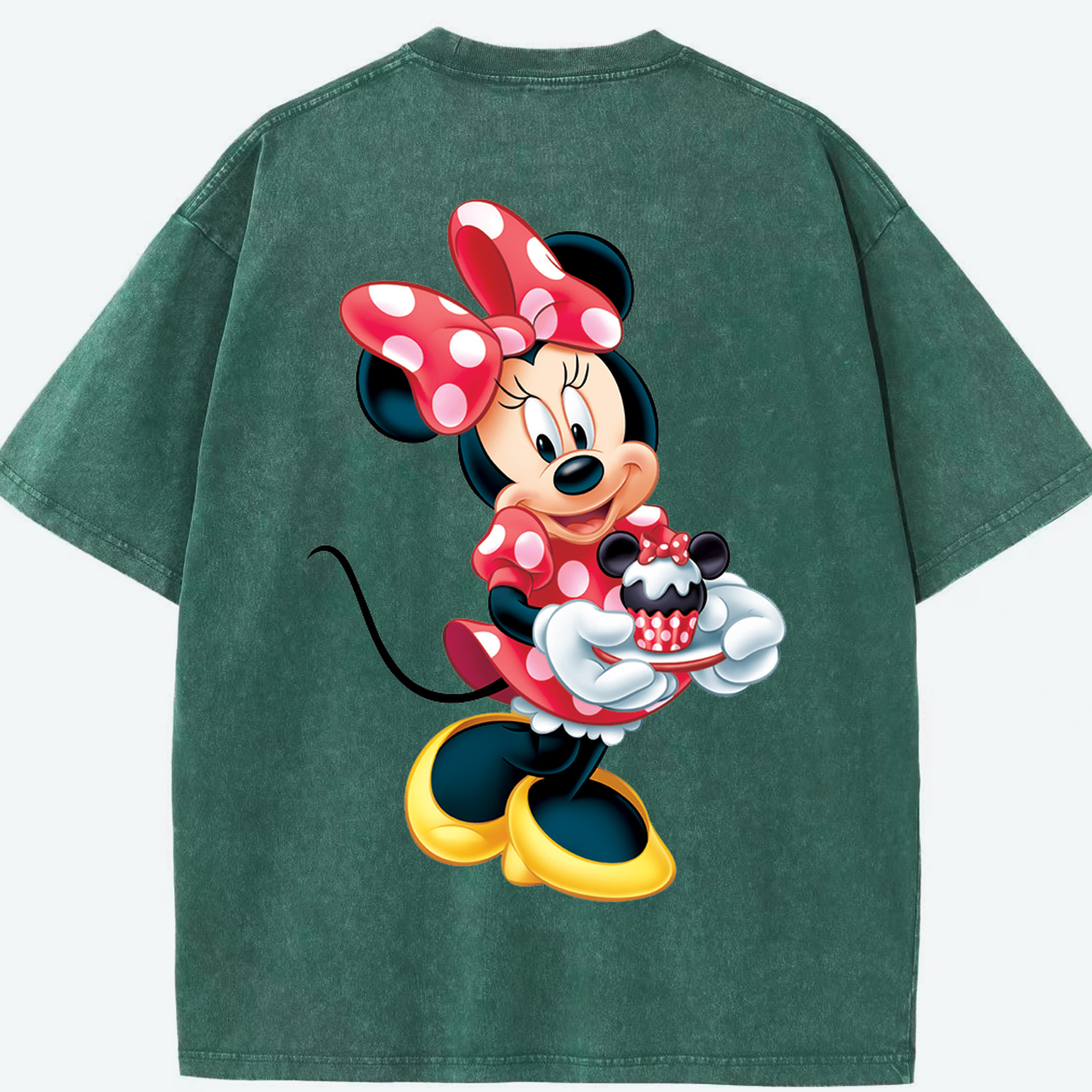 （画像用） ミッキーマウス Mickey Mouse 綿100% ヴィンテージ風 半袖Tシャツ（背面プリント）